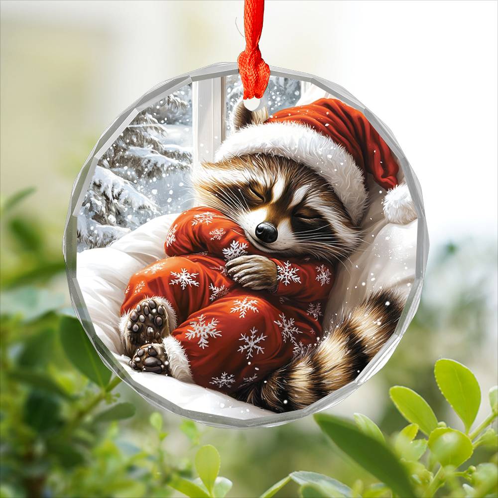 Raccoon Sleeping In Bed Design 4