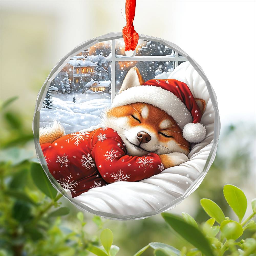 Shiba Inu Dog Sleeping In Bed Design 1