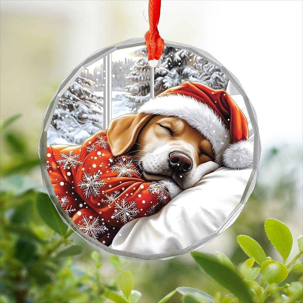 Labrador Retriever Dog Sleeping In Bed Design 1
