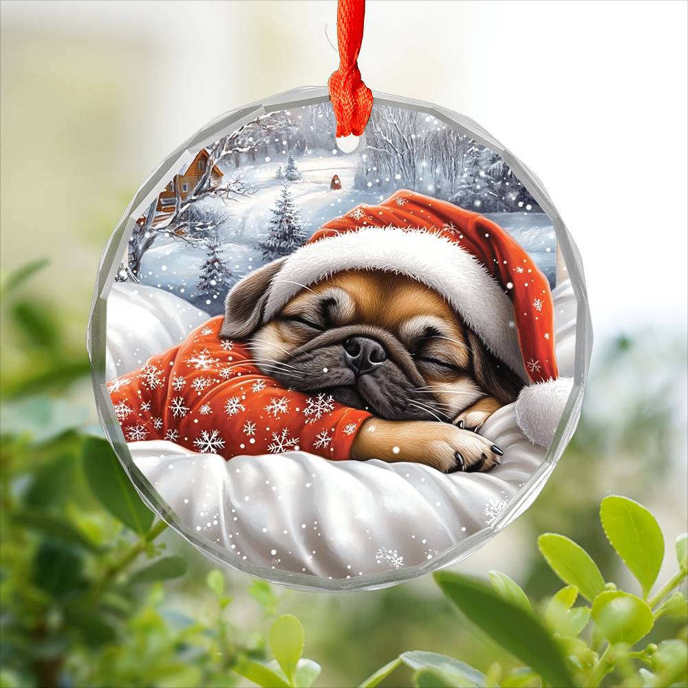 Pug Dog Sleeping In Bed Design 3