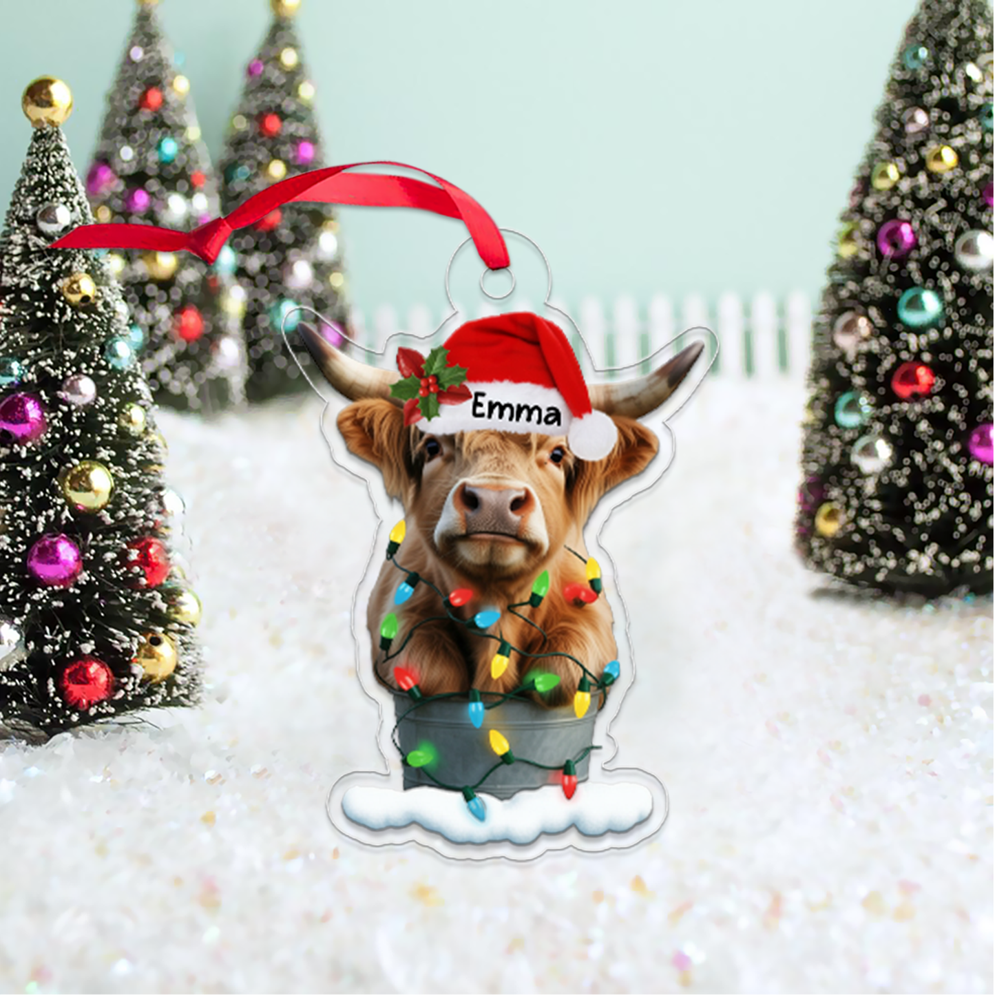 Highland Cow Christmas Tree