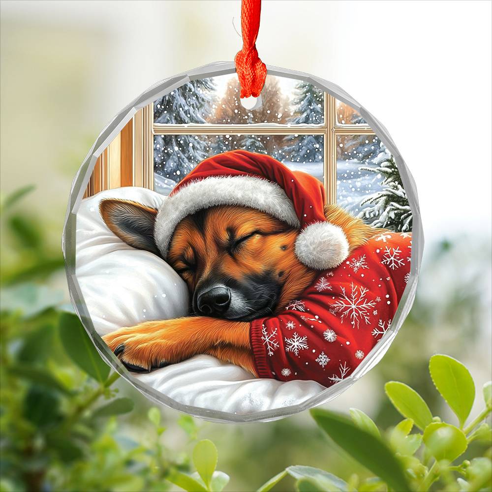 German Shepherd Dog Sleeping In Bed Design 3