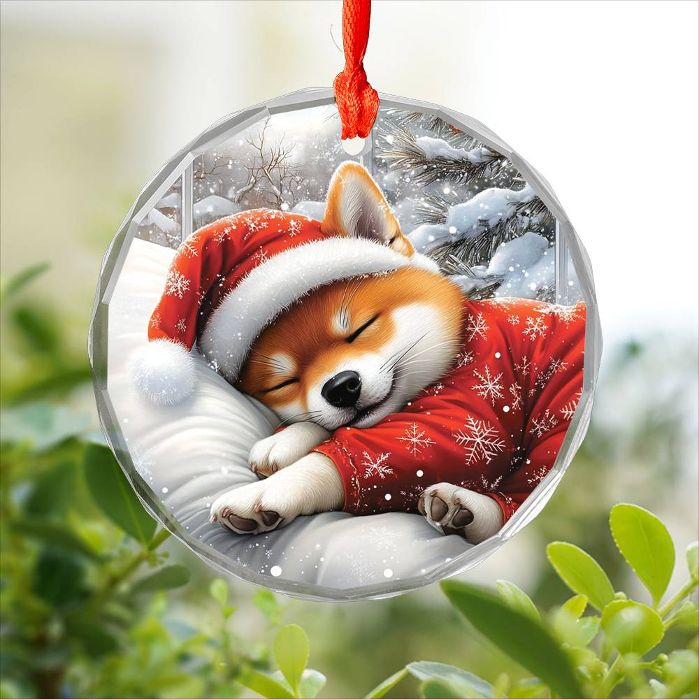 Shiba Inu Dog Sleeping In Bed Design 3