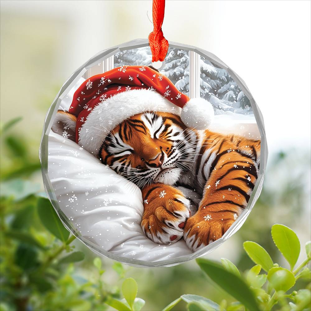 Tiger Sleeping In Bed Design 1