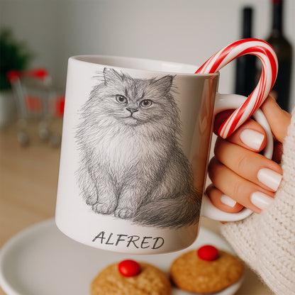 Custom Photo Cat Pencil Art