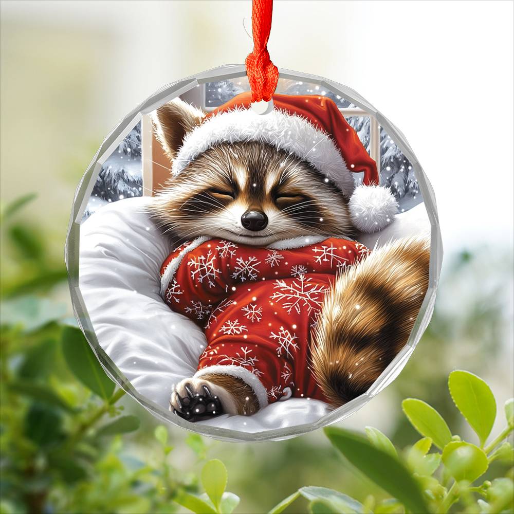 Raccoon Sleeping In Bed Design 3