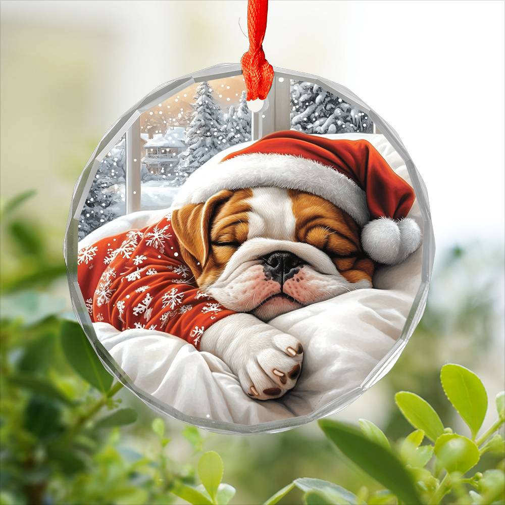 Bulldog Sleeping In Bed Design 3