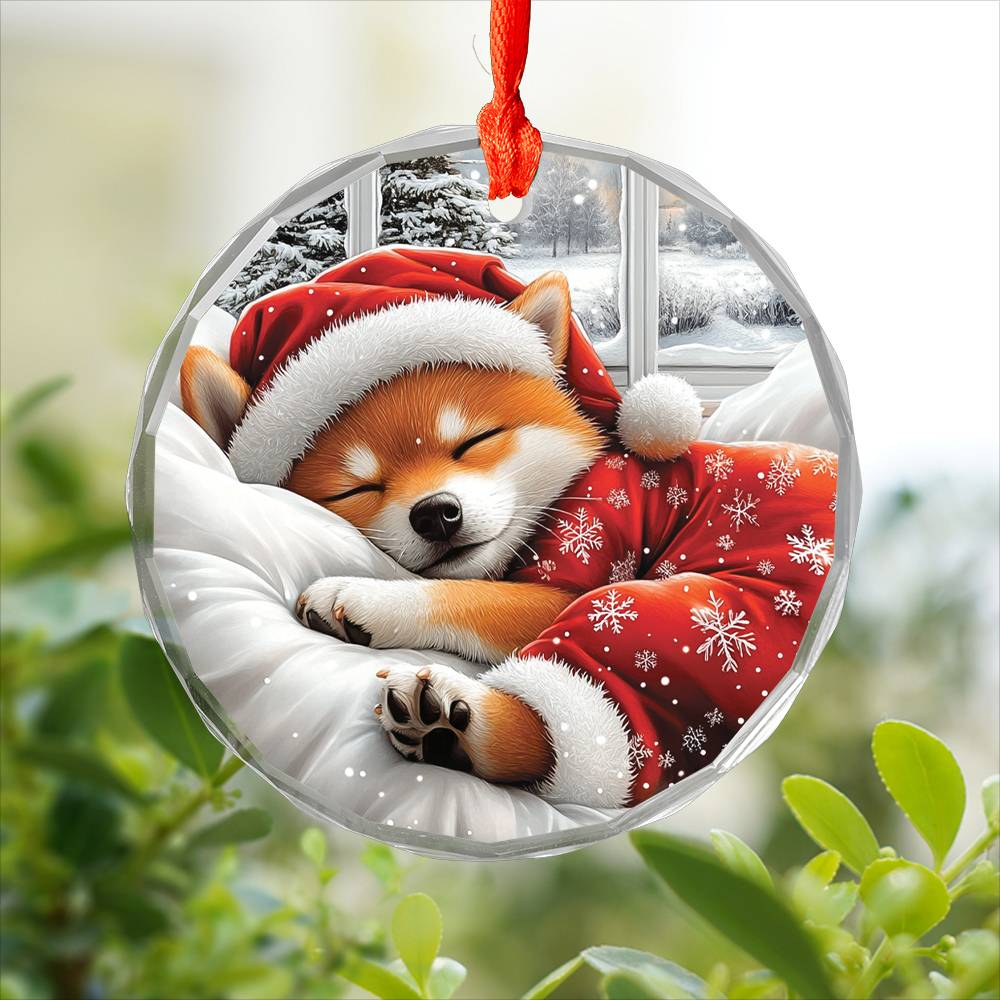 Shiba Inu Dog Sleeping In Bed Design 4