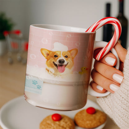 Custom Photo Dog In Bath Mug Gift For Dog Lovers
