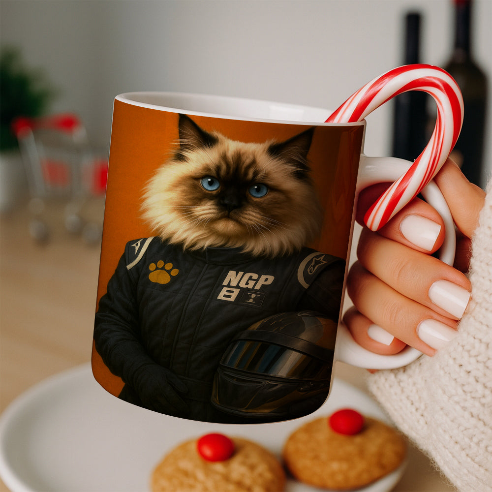 Custom Photo Cat Racer MugGift For Cat Lovers