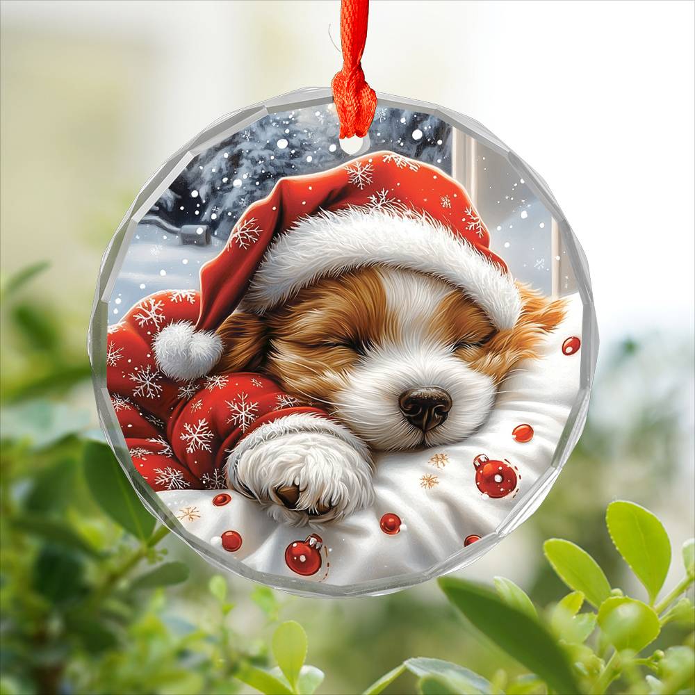 Poodle Dog Sleeping In Bed Design 1