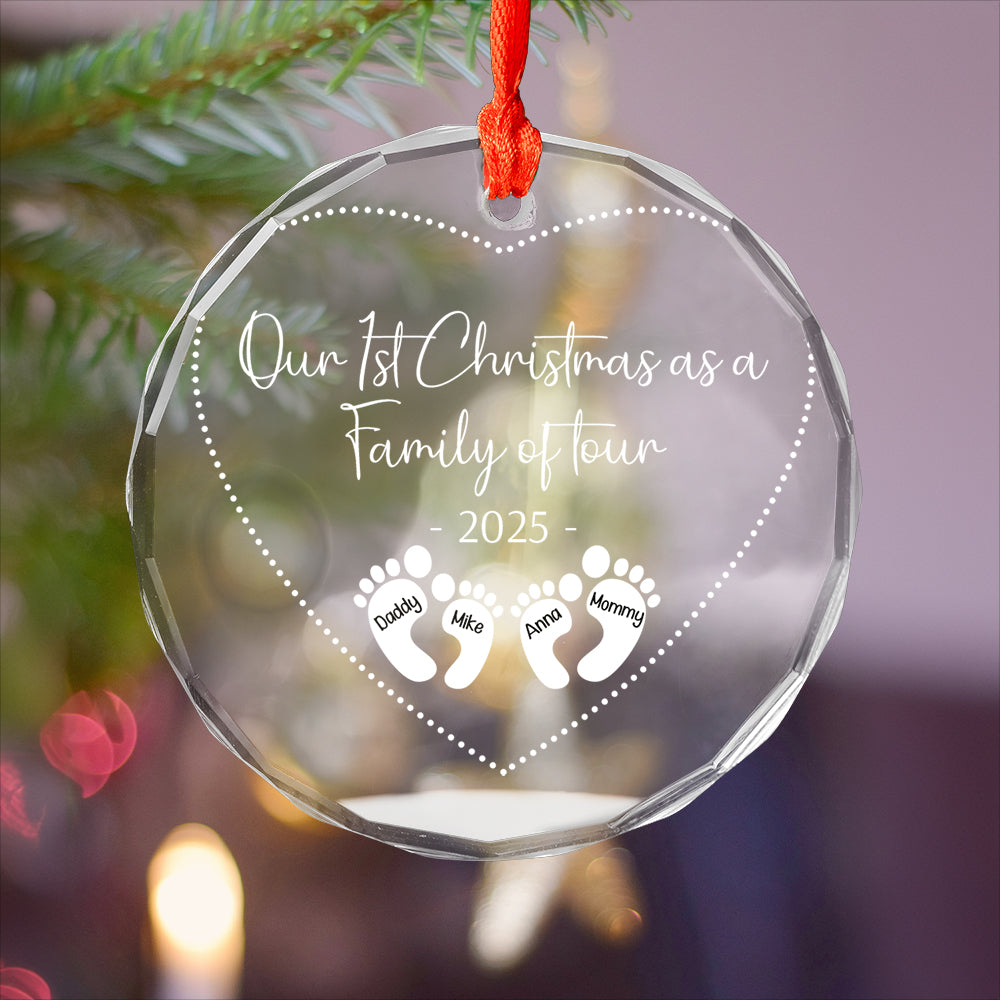First Christmas As A Family Of Four Footprints