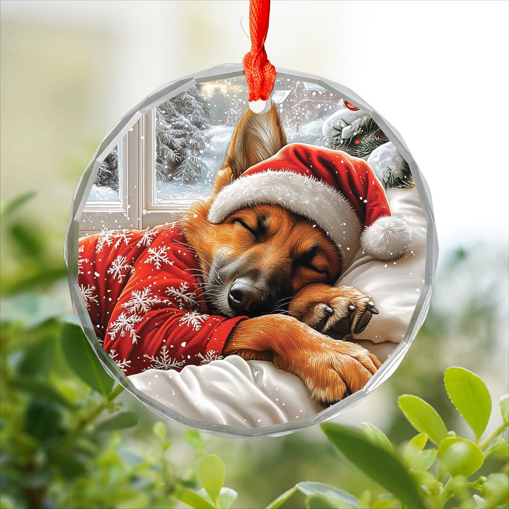 German Shepherd Dog Sleeping In Bed Design 4