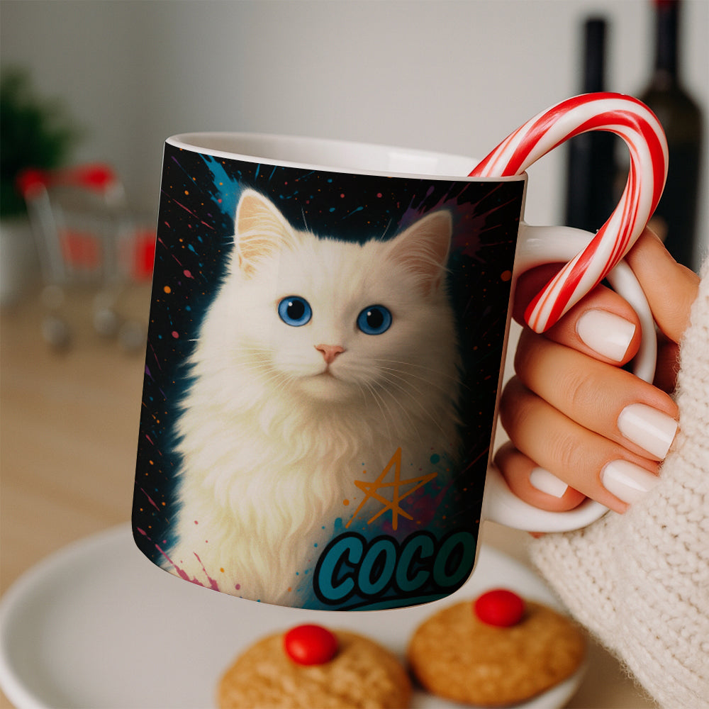 Custom Cat Pet Portrait Contemporary Mug