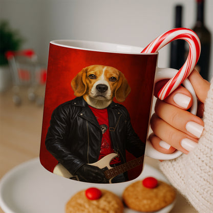 Custom Photo Guitarist Dog Mug Gift For Dog