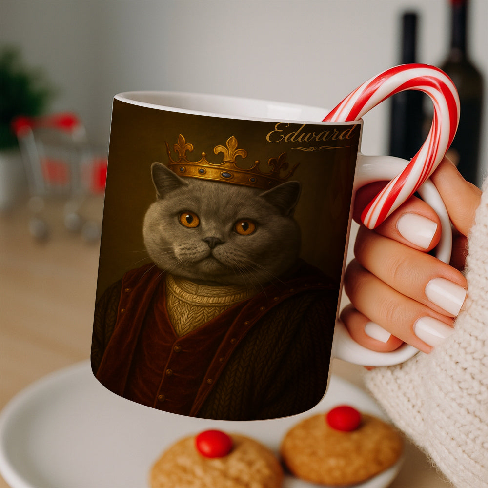 Custom Photo Crown King Cat Mug Gift For Cat Lovers