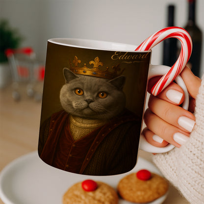 Custom Photo Crown King Cat Mug Gift For Cat Lovers