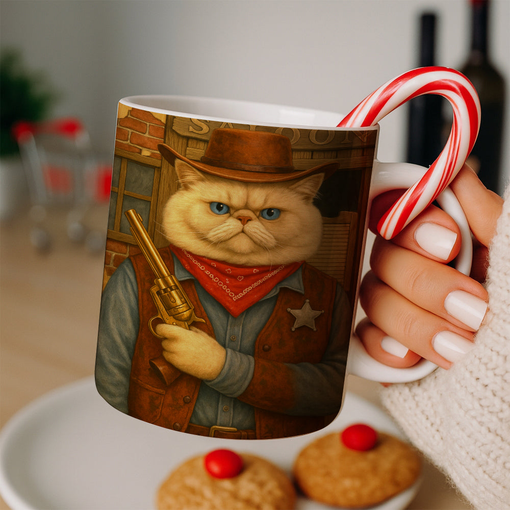 Custom Photo Cat Cowboy Mug