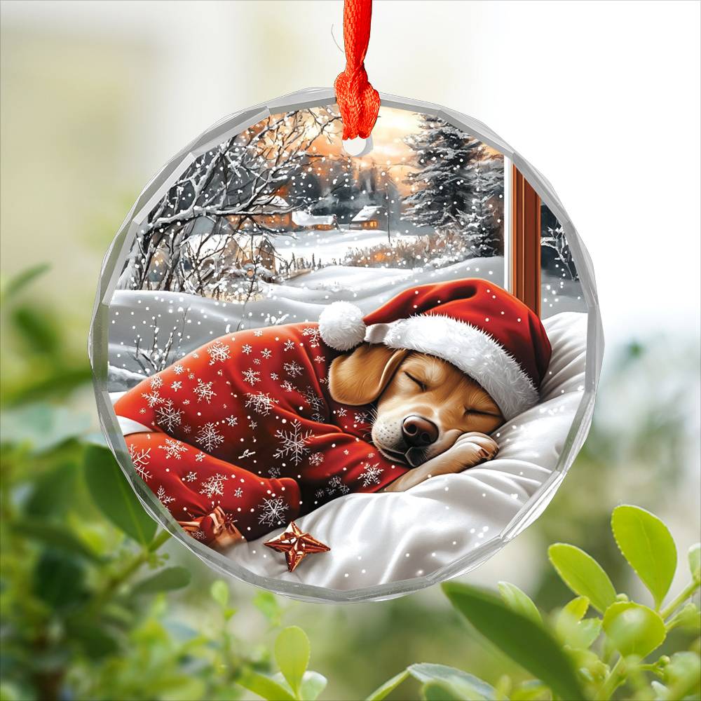 Labrador Retriever Dog Sleeping In Bed Design 2