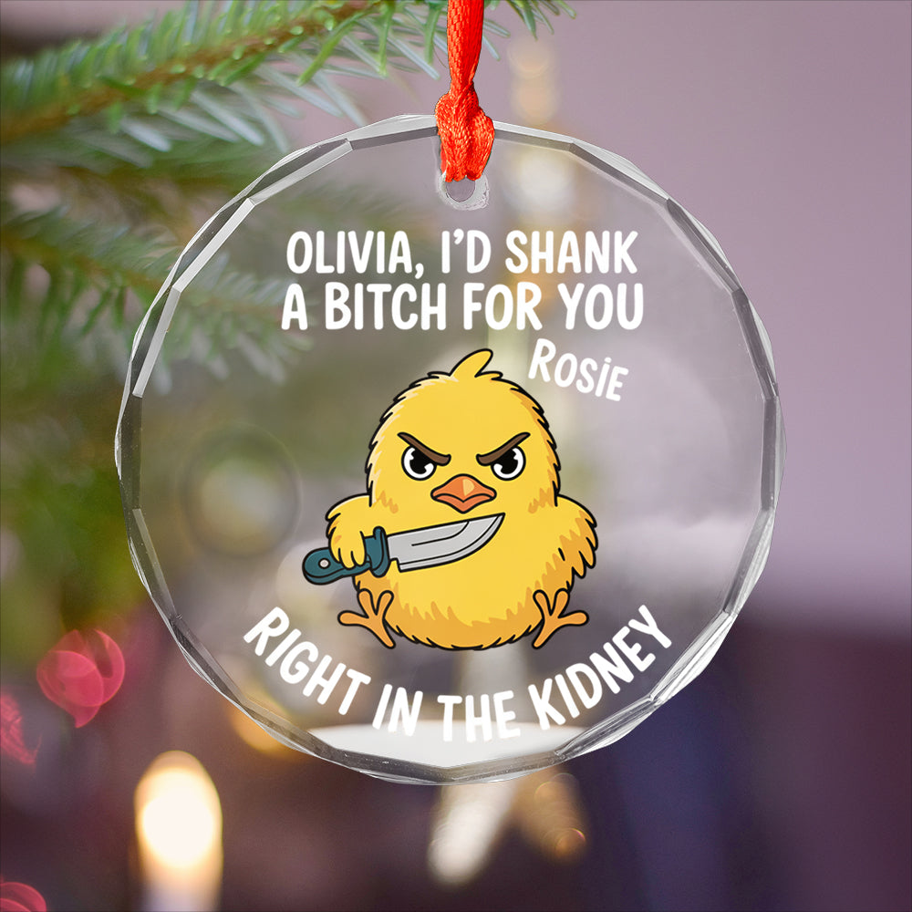 Life Is Too Short For Fake Friends - Personalized Custom Glass Ornament