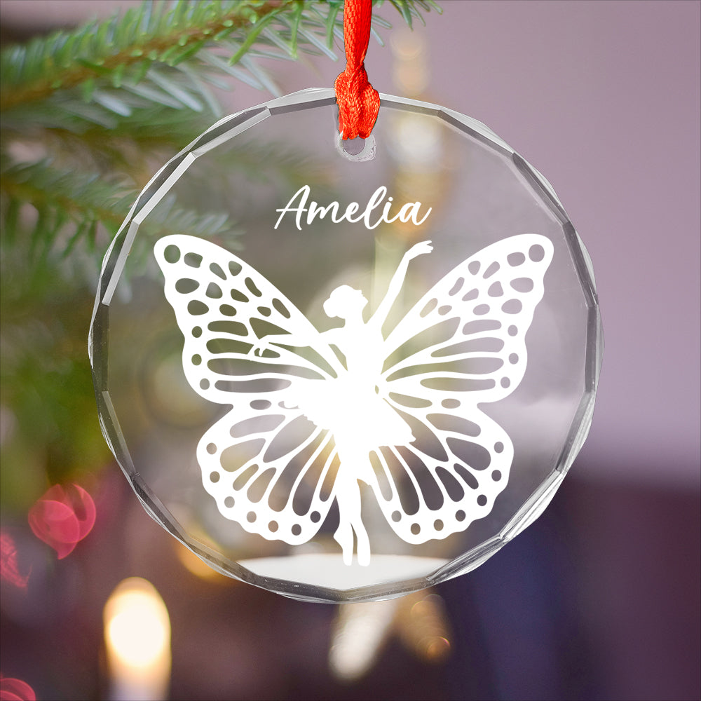 Custom Name Ballet Dancer Butterfly Art