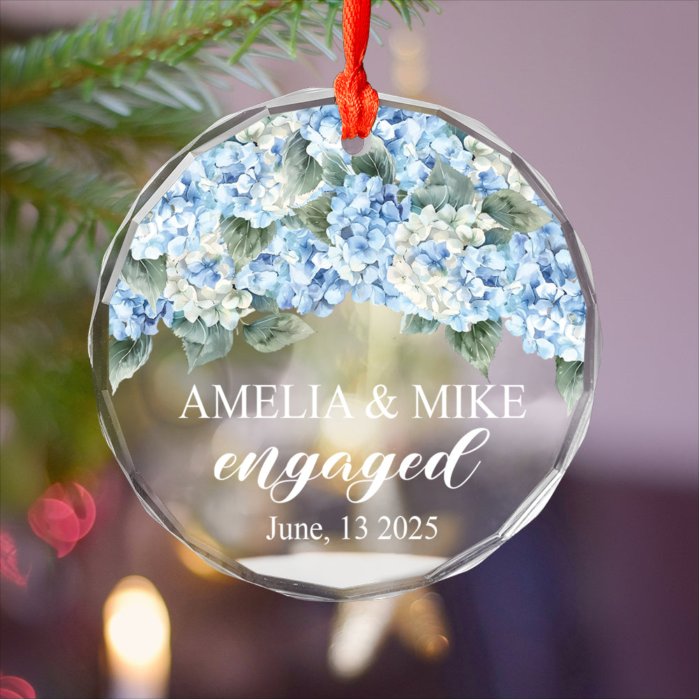 Custom Name And Date Engaged For Couple Wedding