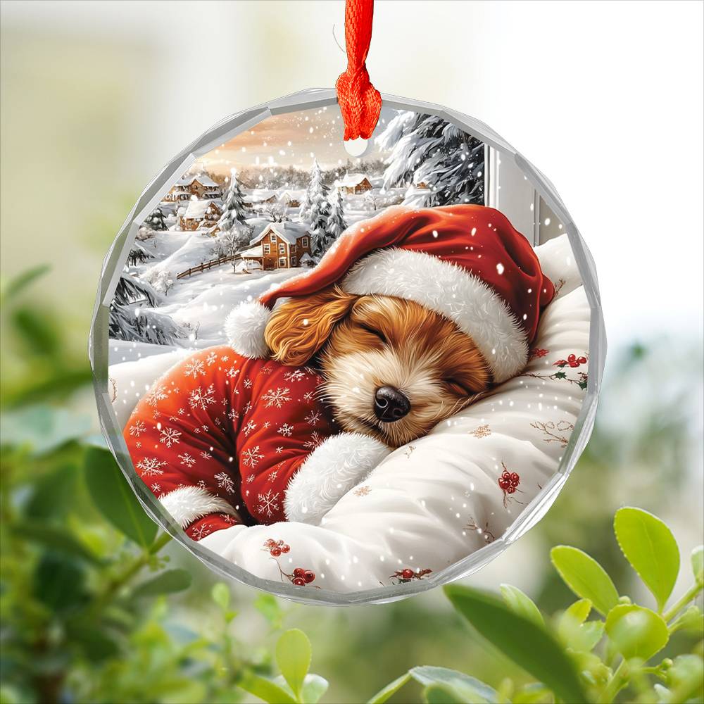 Poodle Dog Sleeping In Bed Design 4
