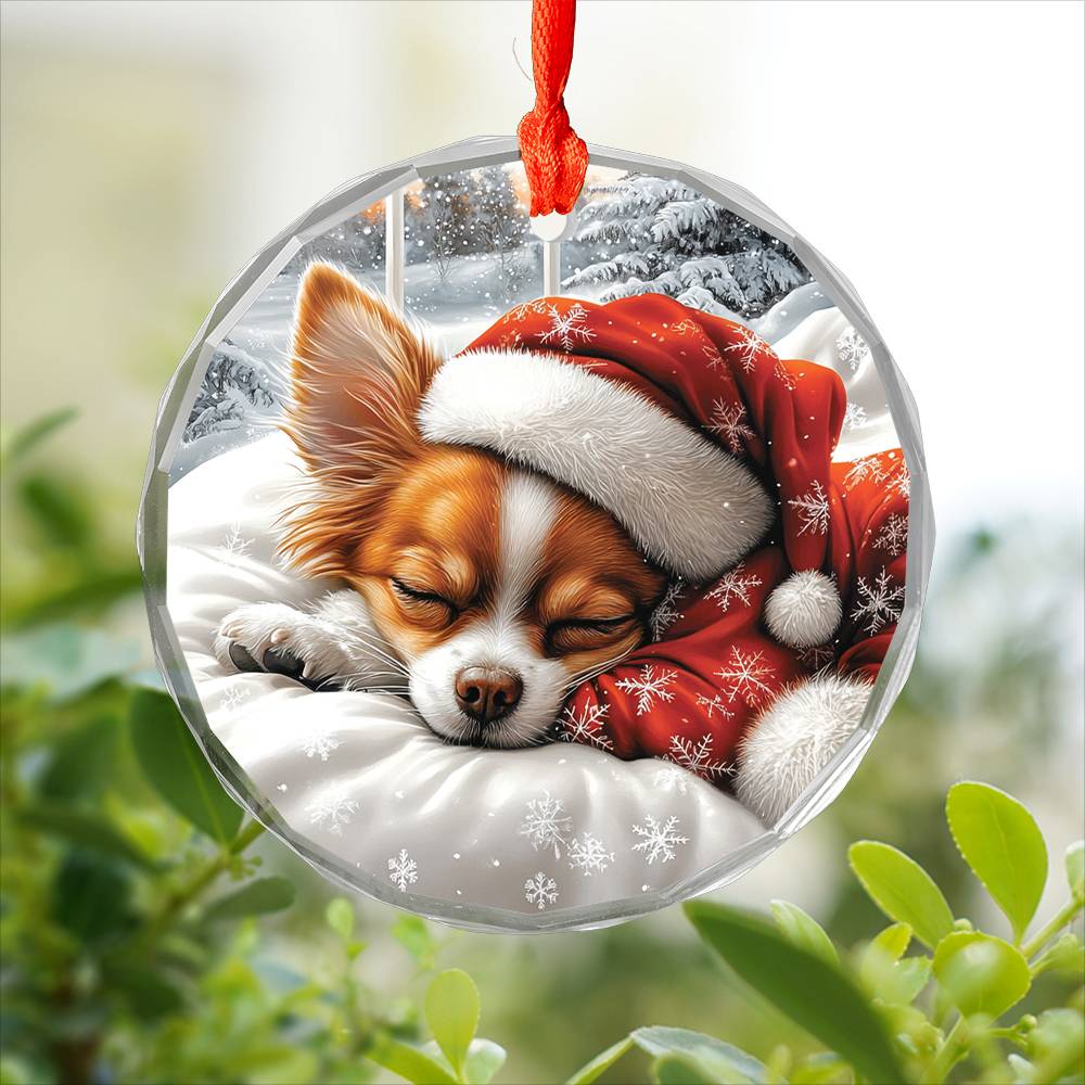 Chihuahua Dog Sleeping In Bed Design 1