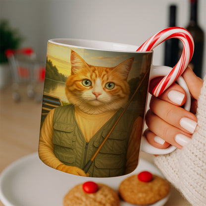 Custom Photo Fisherman Cat Mug