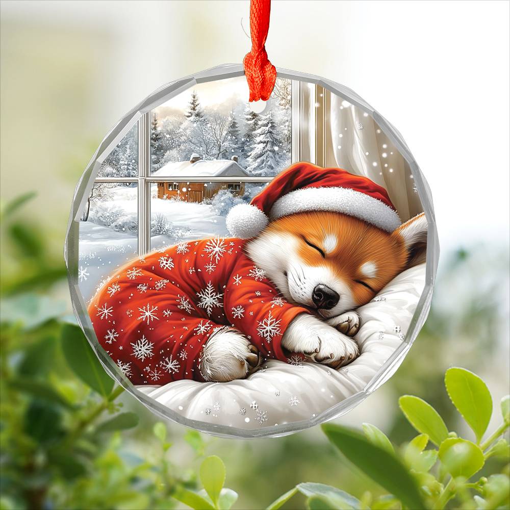 Akita Dog Sleeping In Bed Design 2