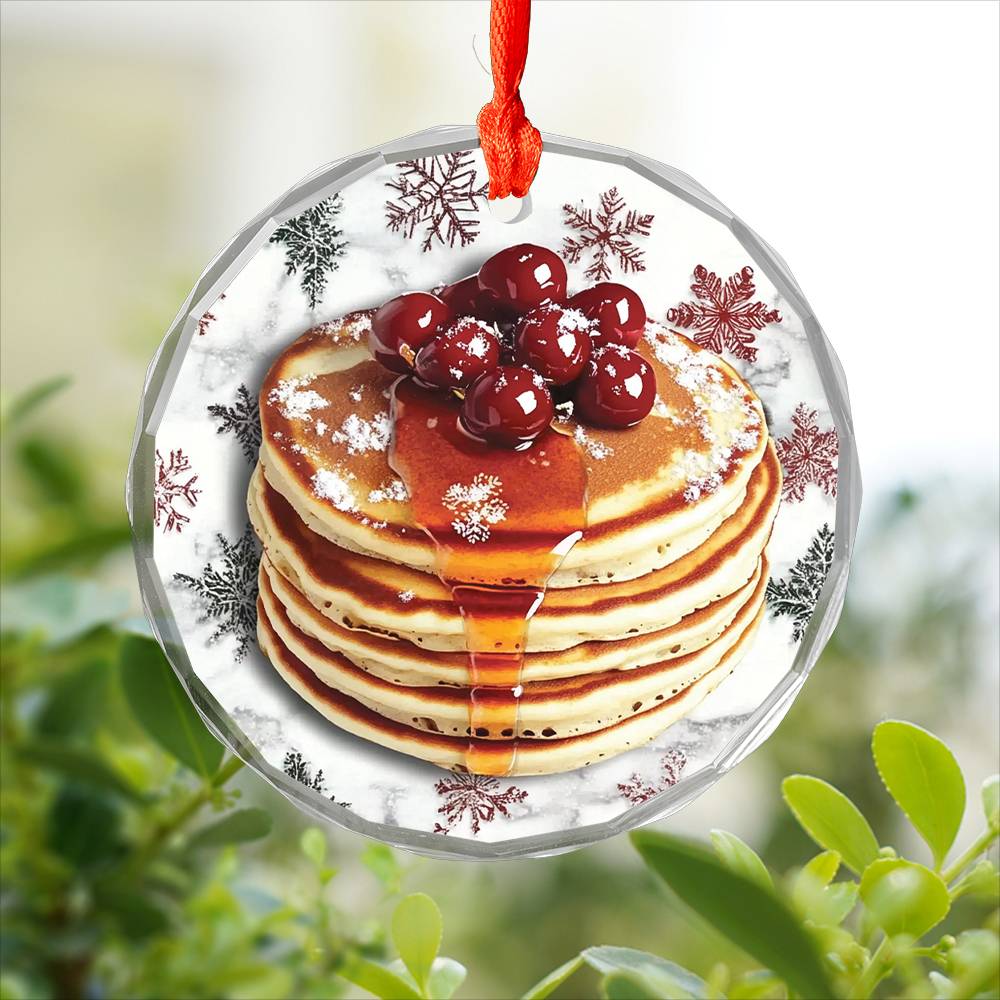 Pancakes with Maple Syrup Close up Design 1