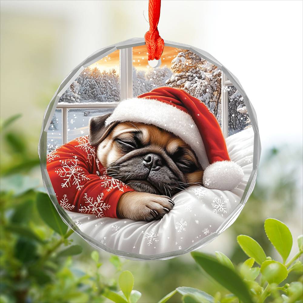 Pug Dog Sleeping In Bed Design 4