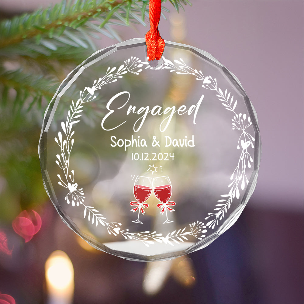 Custom Name And Date Engaged Wedding Gift