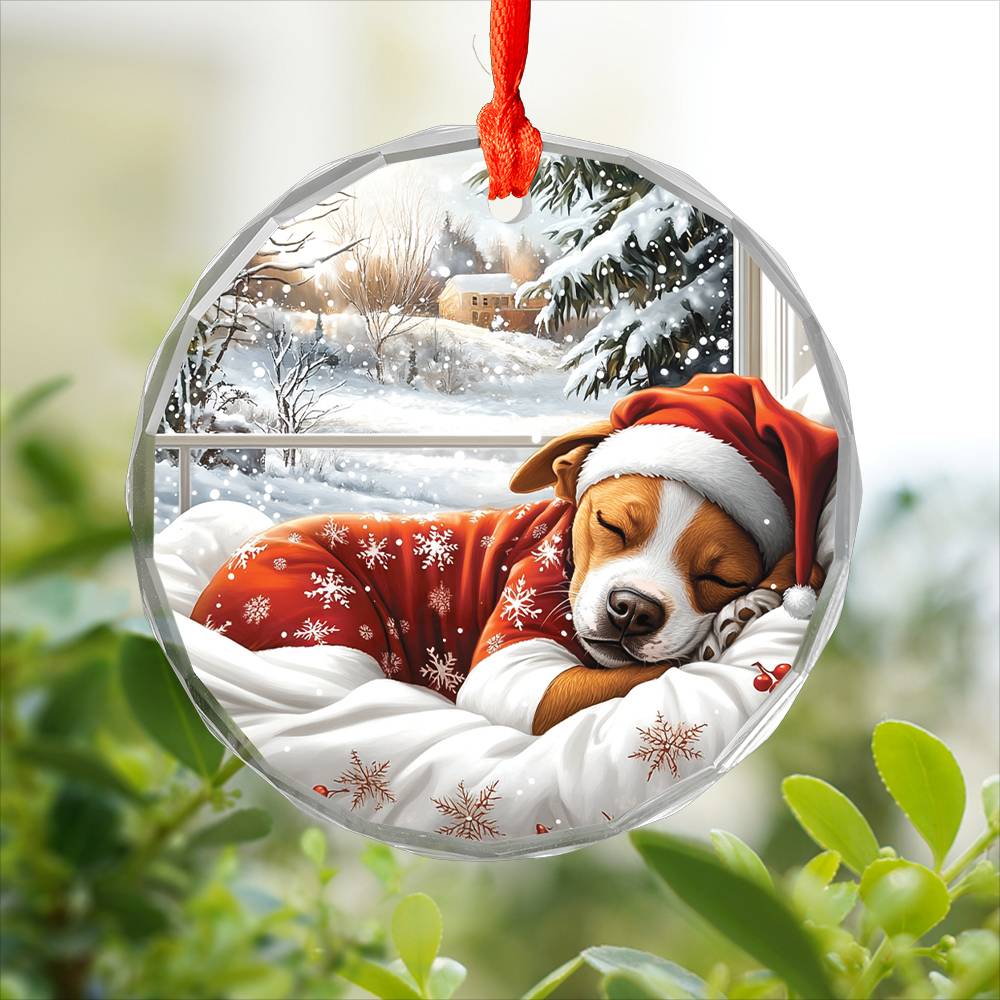 Staffordshire Bull Terrier Dog Sleeping In Bed Design 1
