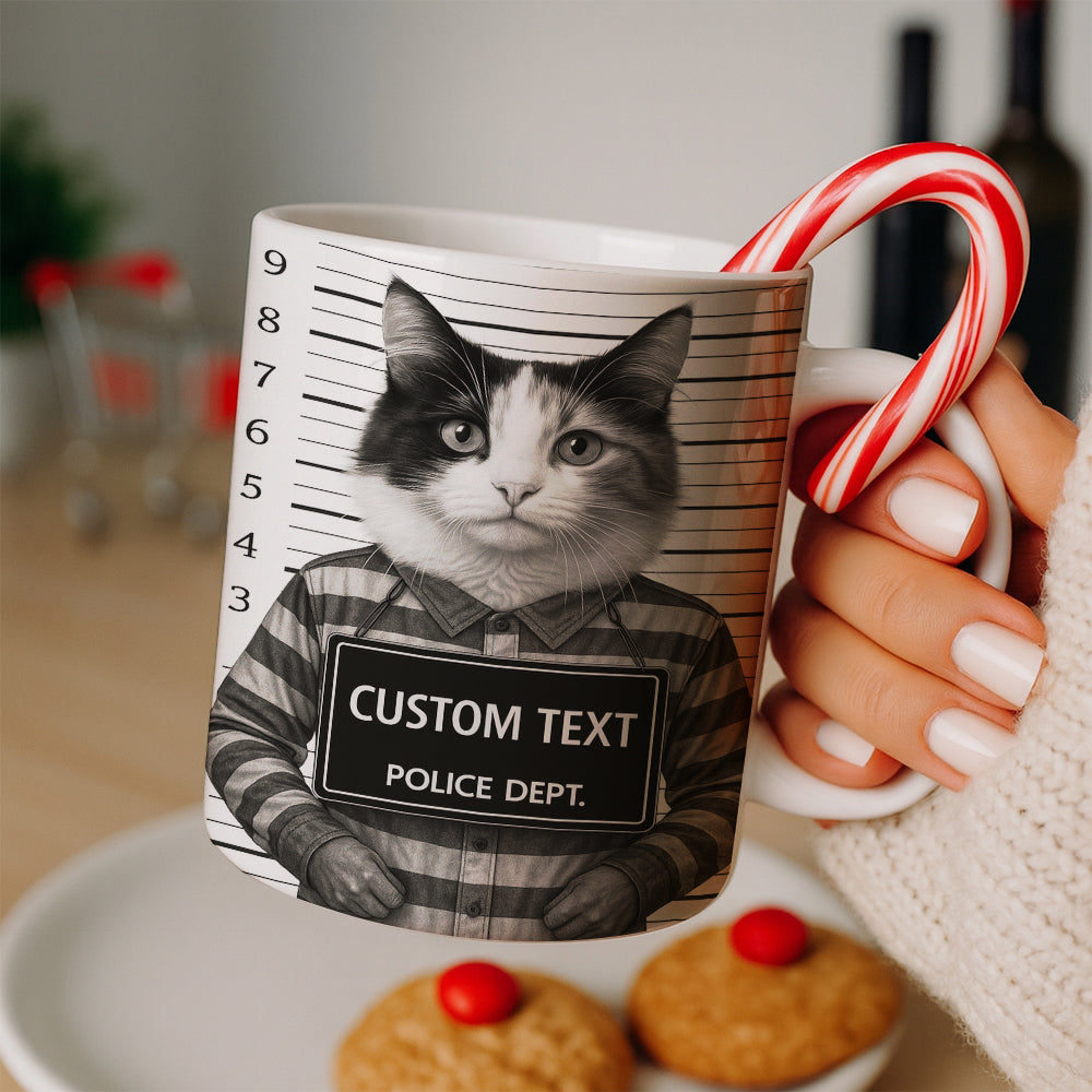 Custom Photo Cat Wanted By Pawlice Mug _ Gifts For Cat Lovers