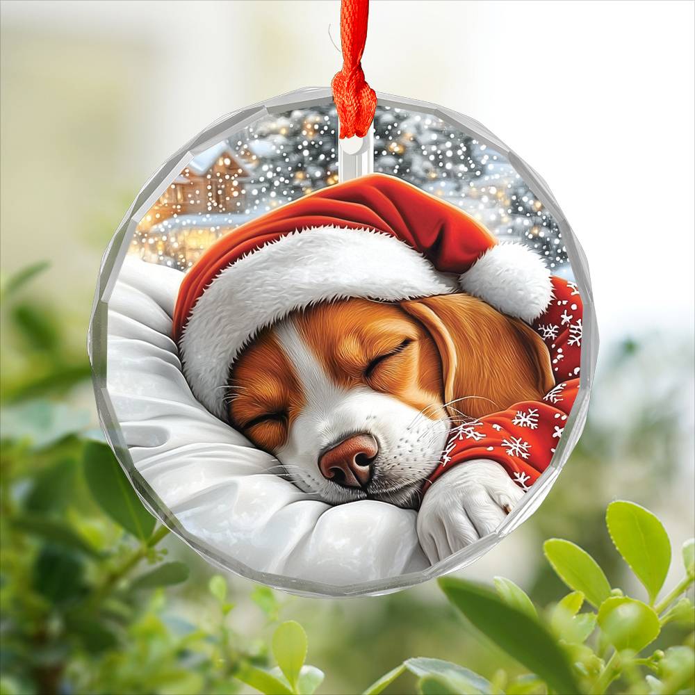 Beagle Dog Sleeping In Bed Design 2