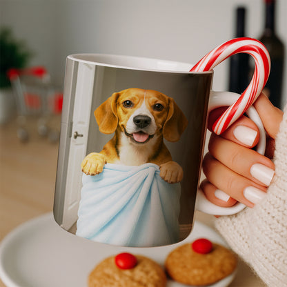 Custom Dog Photo In Bathroom Mug Dog Lover Gifts
