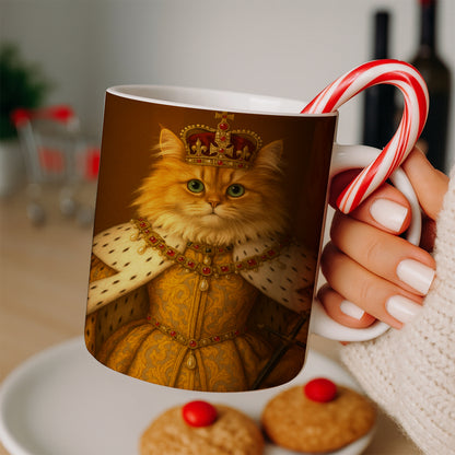 Custom Photo Crowned Queen Cat MugGift For Cat Lovers