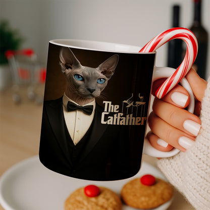 Custom Photo Cat Father Mug _ Gift For Cat Lovers