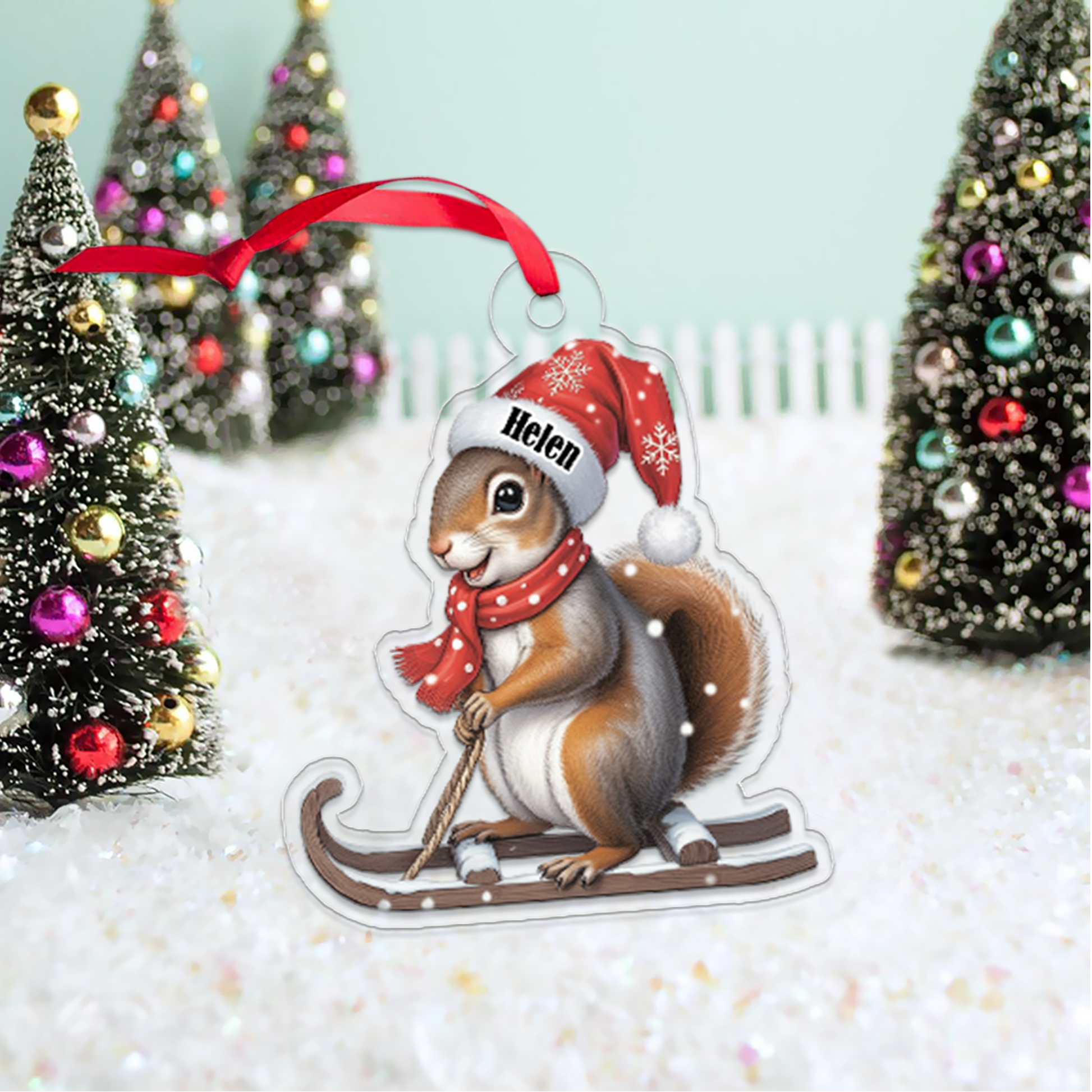Snowboarding Animal Xmas