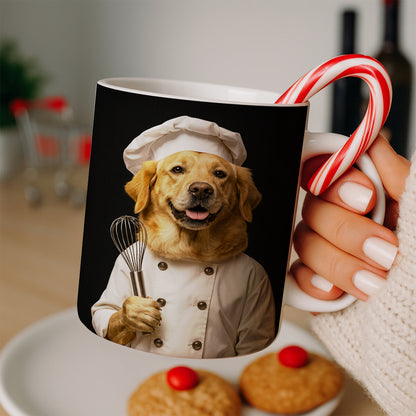 Custom Photo Dog Chef Mug _ Gift For Dog Lovers