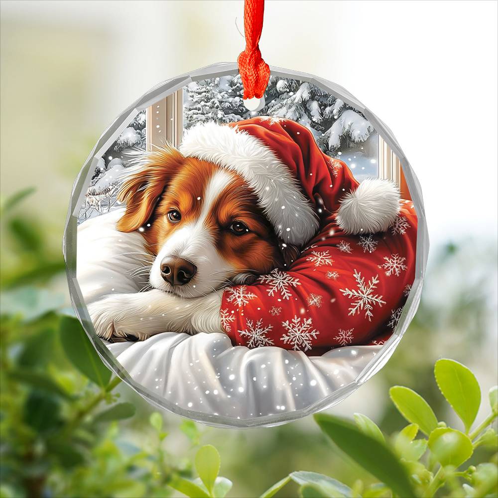 Australian Shepherd Dog Sleeping In Bed Design 1