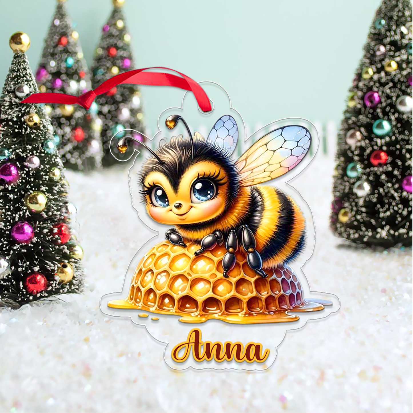 Custom Name Bee Christmas