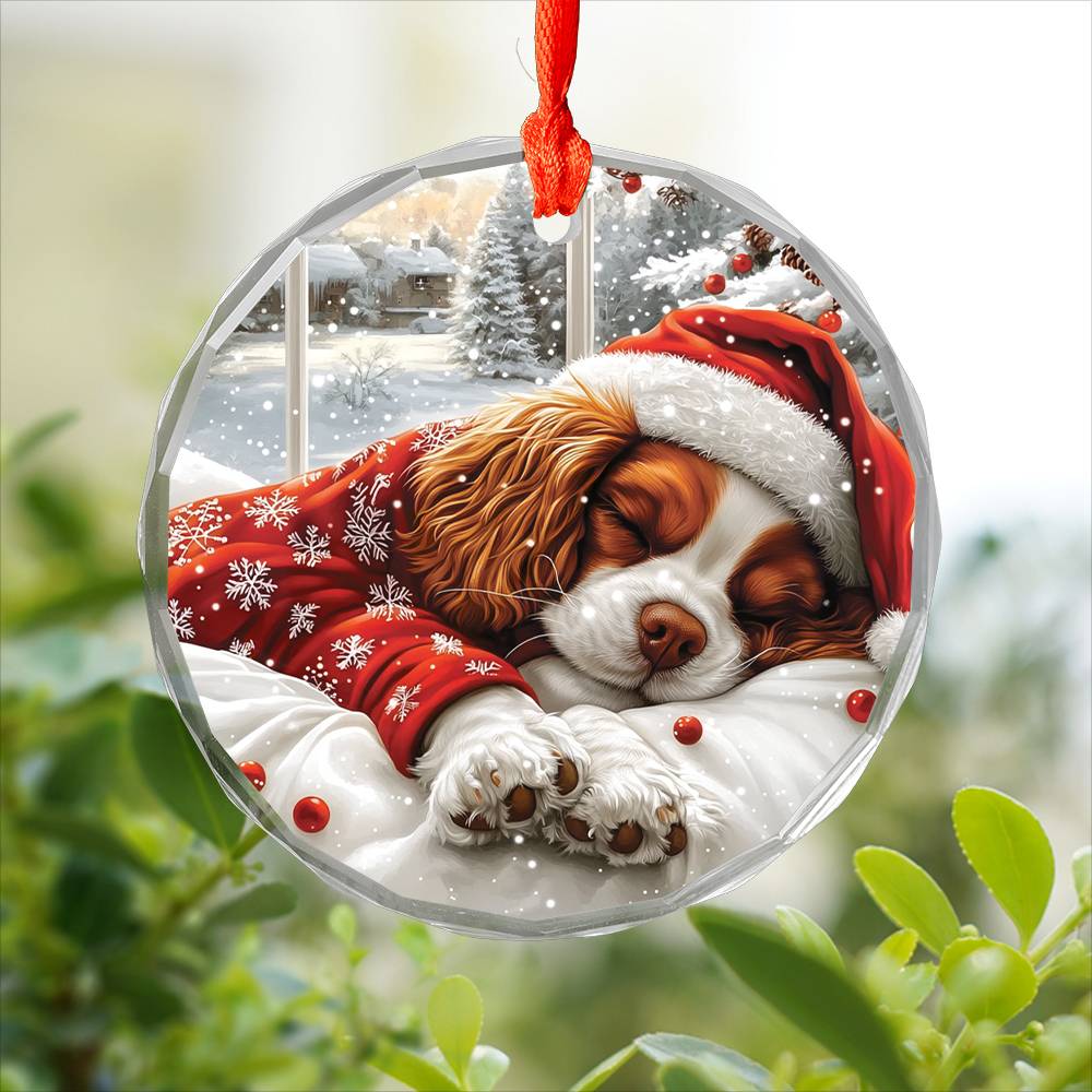 Cavalier King Charles Spaniel Dog Sleeping In Bed Design 4