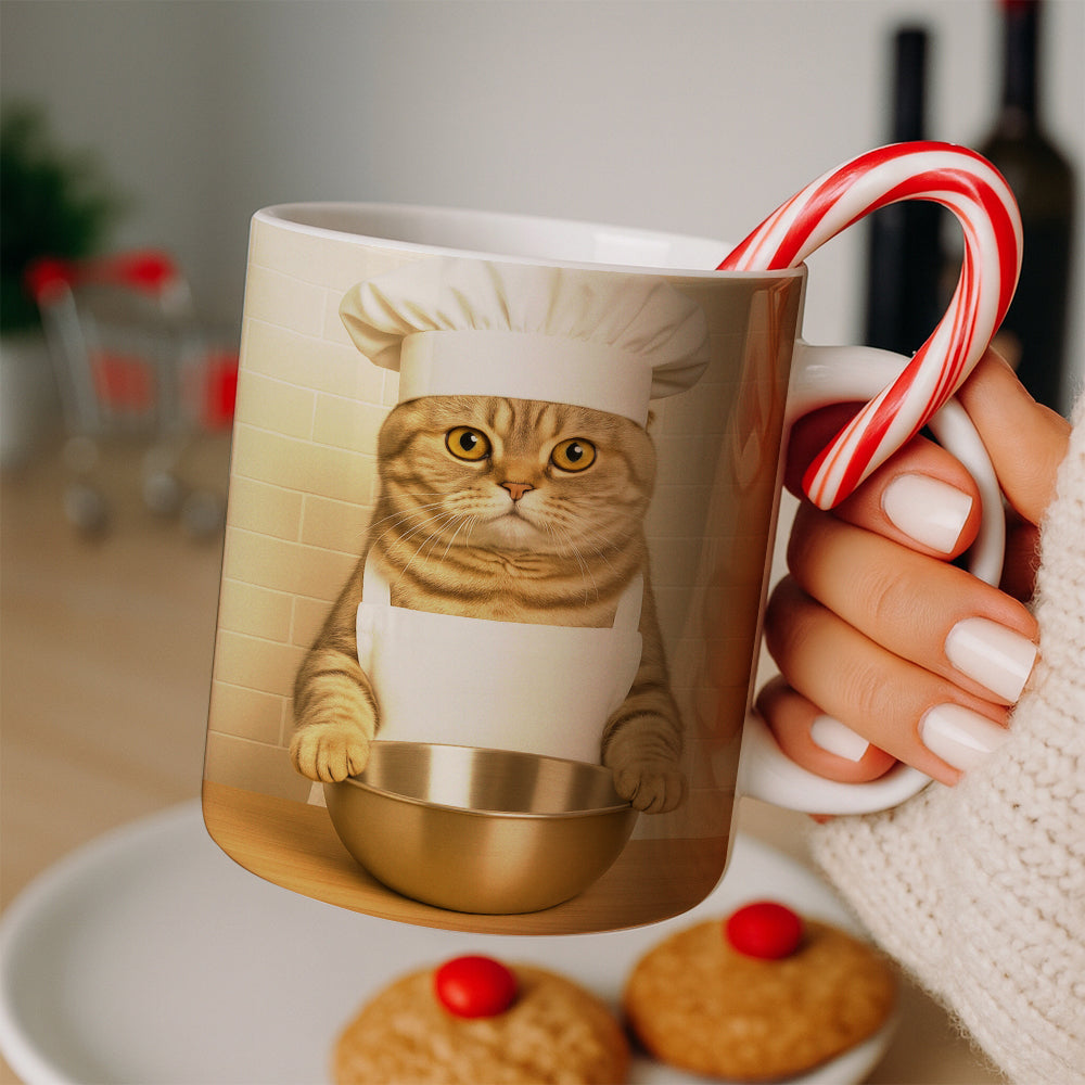 Custom Photo Cat Chef Mug Gift For Cat Lovers