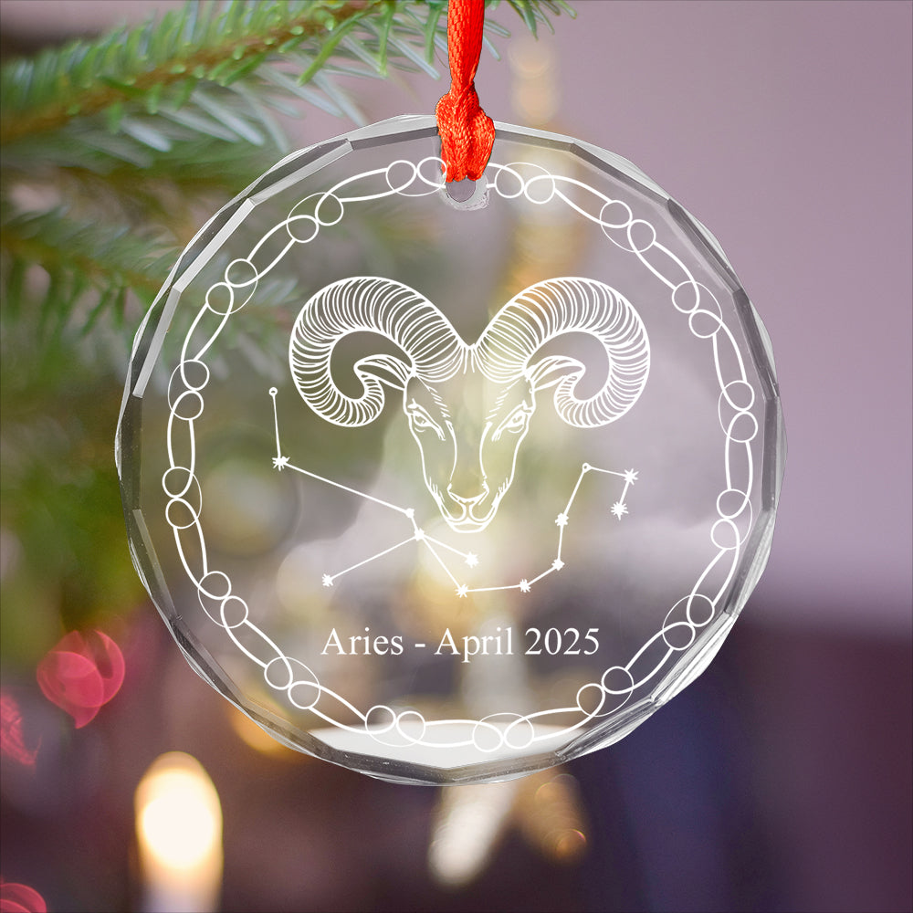 Glass Ornament Aries