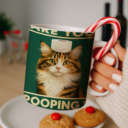 Custom Photo Funny Cat In Bathroom Mug