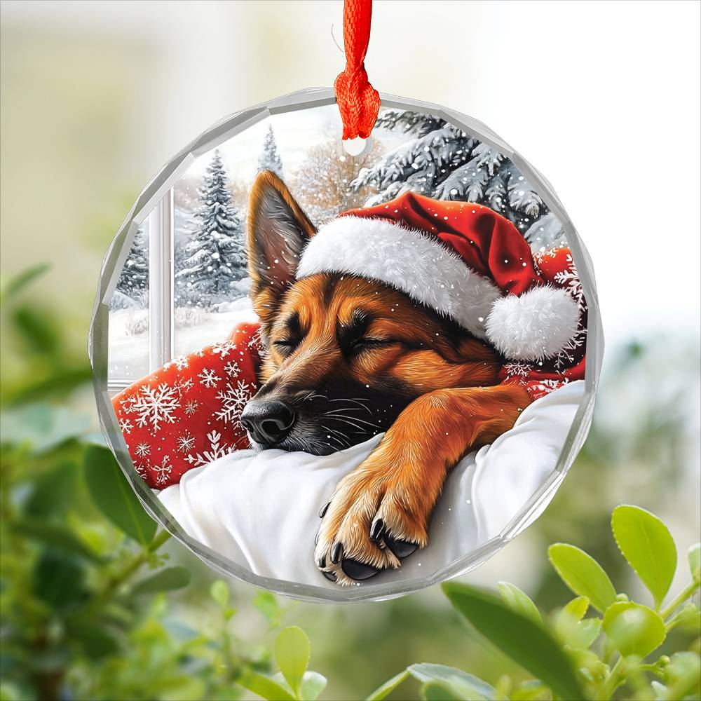 German Shepherd Dog Sleeping In Bed Design 2