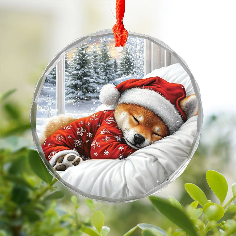 Shiba Inu Dog Sleeping In Bed Design 2