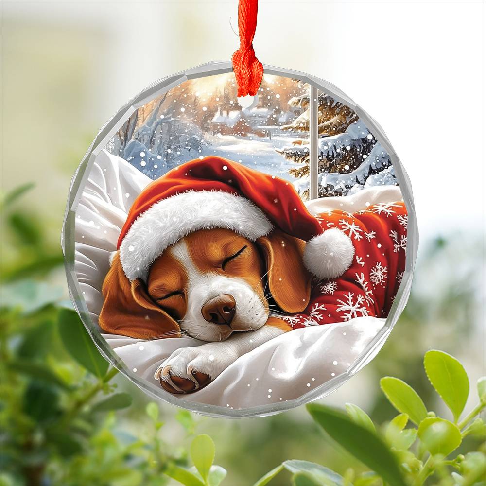 Beagle Dog Sleeping In Bed Design 3